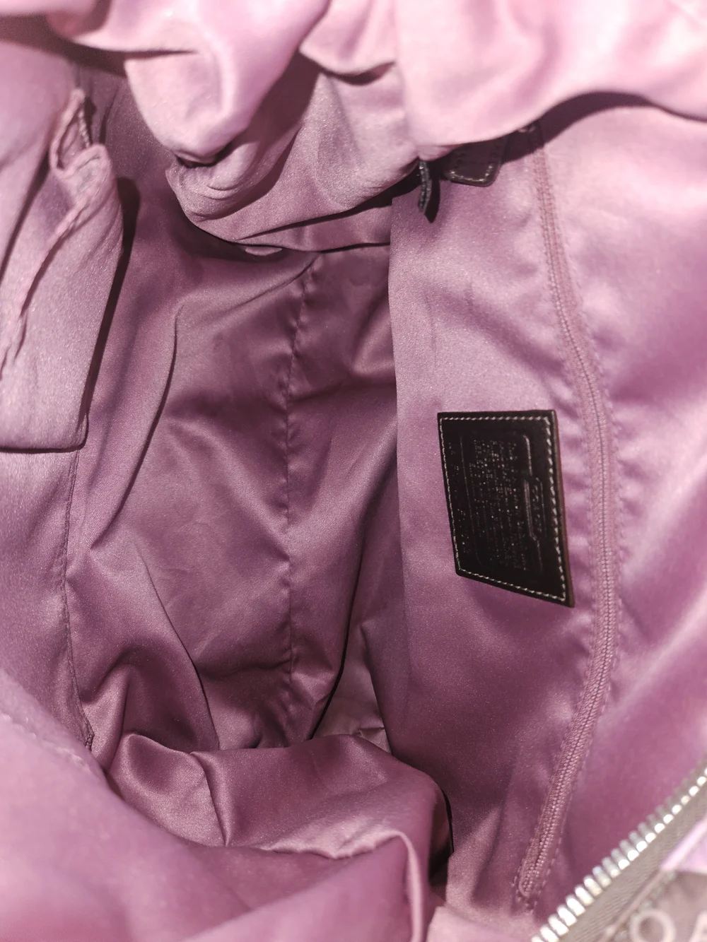 Coach Pink & Purple Logo Print Satchel